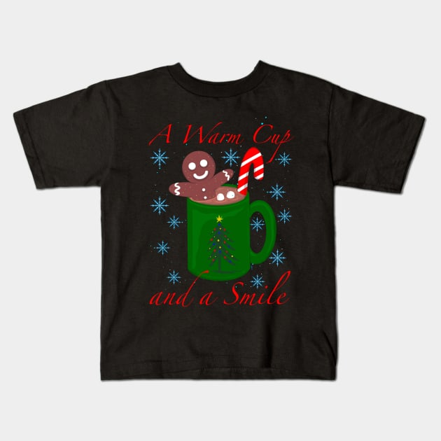 A warm cup and a smile Kids T-Shirt by Chillateez 